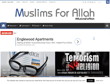 Tablet Screenshot of muslimsforallah.com